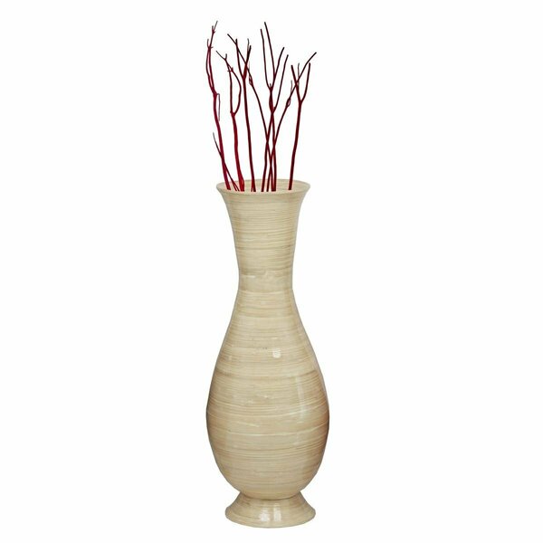 Colocar 37.4 x 13.8 x 13.8 in. Tall Modern Handmade Bamboo Floor Vase, Natural CO3164211